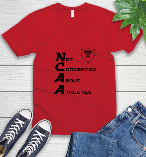 Not Concerned About Athletes V-Neck T-Shirt 4