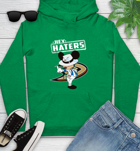 NHL Hey Haters Mickey Hockey Sports Anaheim Ducks Youth Hoodie 9