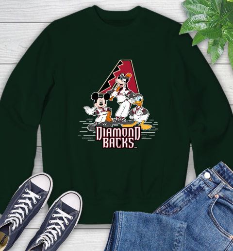 MLB Arizona Diamondbacks Mickey Mouse Donald Duck Goofy Baseball T Shirt Sweatshirt 12
