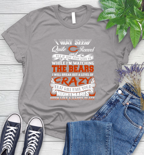 Chicago Bears NFL Football Don't Mess With Me While I'm Watching My Team Women's T-Shirt 5