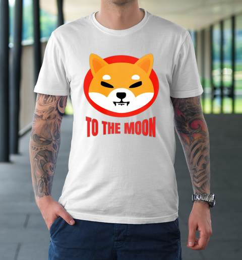 Shiba Inu Logo Shib to the Moon Design T-Shirt