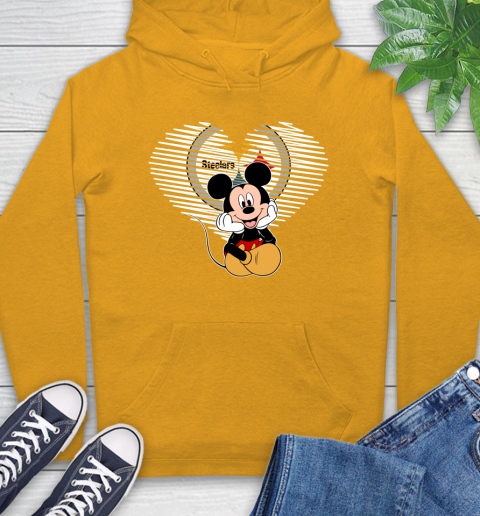 NFL Pittsburgh Steelers The Heart Mickey Mouse Disney Football T Shirt_000 Hoodie 2
