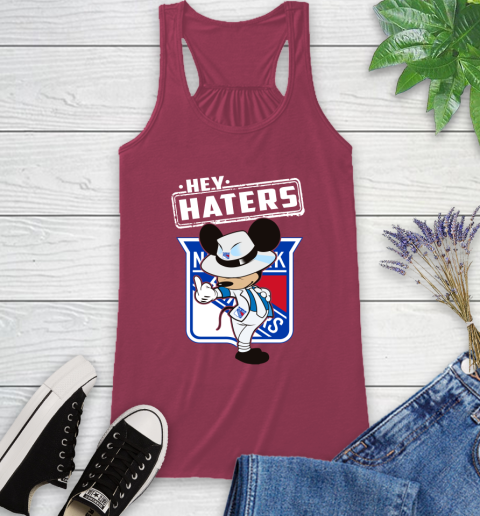 NHL Hey Haters Mickey Hockey Sports New York Rangers Racerback Tank 7