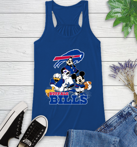 NFL Buffalo Bills Mickey Mouse Donald Duck Goofy Football Shirt Racerback Tank 8