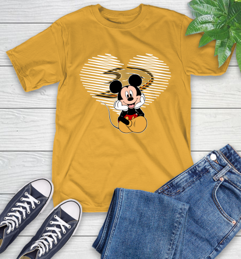 NHL Anaheim Ducks The Heart Mickey Mouse Disney Hockey T-Shirt 2