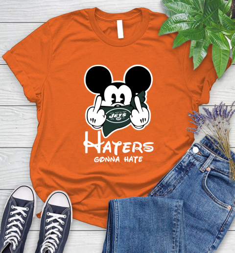 NFL New York Jets Haters Gonna Hate Mickey Mouse Disney Football T Shirt Women's T-Shirt 3