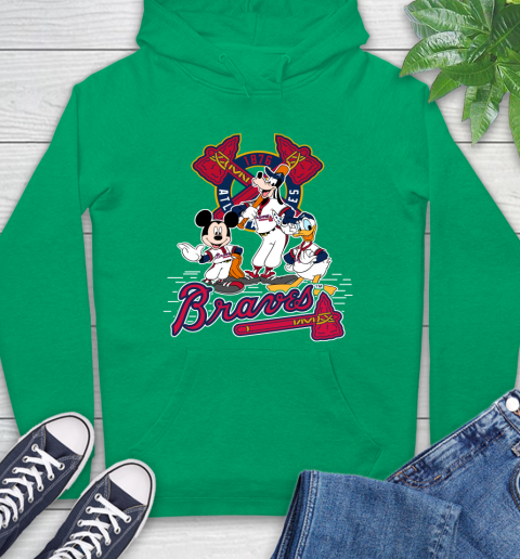 MLB Atlanta Braves Mickey Mouse Donald Duck Goofy Baseball T Shirt Hoodie 8