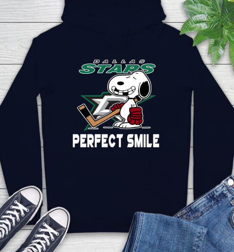 NHL Dallas Stars Snoopy Perfect Smile The Peanuts Movie Hockey T Shirt Hoodie 3