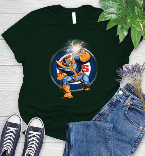 Chicago Cubs MLB Baseball Thanos Avengers Infinity War Marvel Women's T-Shirt 6