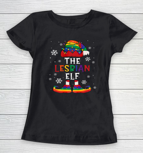 The Lesbian Elf Christmas Party Women's T-Shirt