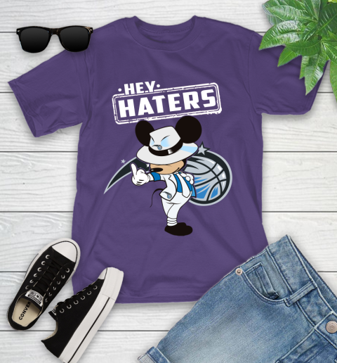 NBA Hey Haters Mickey Basketball Sports Orlando Magic Youth T-Shirt 3
