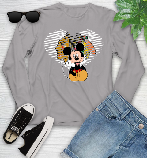 NHL Chicago Blackhawks Carolina Hurricanes The Heart Mickey Mouse Disney Hockey Youth Long Sleeve 5
