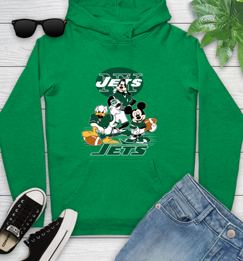 NFL New York Jets Mickey Mouse Donald Duck Goofy Football Shirt Youth Hoodie 9