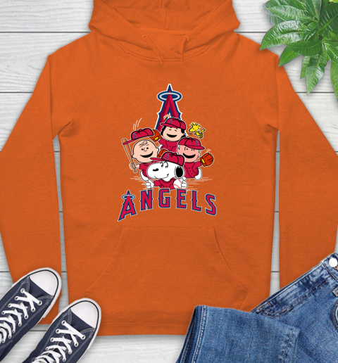MLB Los Angeles Angels Snoopy Charlie Brown Woodstock The Peanuts Movie Baseball T Shirt_000 Hoodie 4