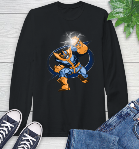 Tampa Bay Lightning NHL Hockey Thanos Avengers Infinity War Marvel Long Sleeve T-Shirt