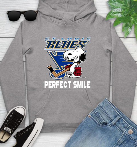 NHL St.Louis Blues Snoopy Perfect Smile The Peanuts Movie Hockey T Shirt Youth Hoodie 6