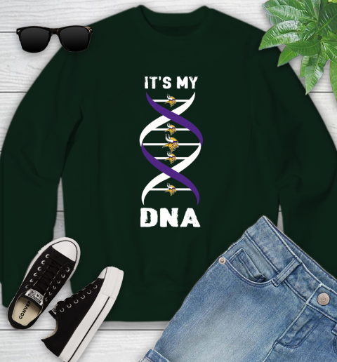 Minnesota Vikings NFL Football It's My DNA Sports Youth Sweatshirt 9