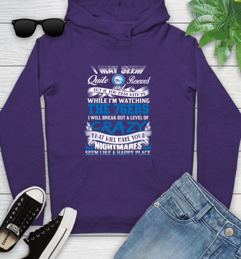 Philadelphia 76ers NBA Basketball Don't Mess With Me While I'm Watching My Team Youth Hoodie 6 Philadelphia 76ers NBA Basketball Don't Mess With Me While I'm Watching My Team Youth Hoodie - Image 6