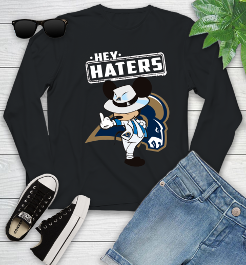NFL Hey Haters Mickey Football Sports Los Angeles Rams Youth Long Sleeve