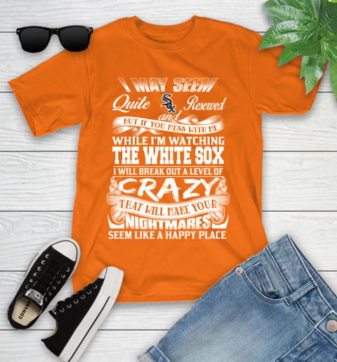 Chicago White MLB Baseball Don't Mess With Me While I'm Watching My Team Sox Youth T-Shirt 9