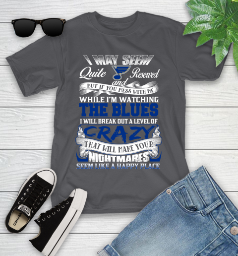 St.Louis Blues NHL Hockey Don't Mess With Me While I'm Watching My Team Youth T-Shirt 7 St.Louis Blues NHL Hockey Don't Mess With Me While I'm Watching My Team Youth T-Shirt - Image 7