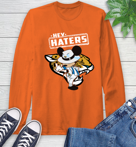 NFL Hey Haters Mickey Football Sports Jacksonville Jaguars Long Sleeve T-Shirt 4