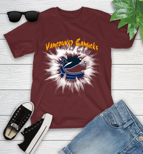 Vancouver Canucks NHL Hockey Adoring Fan Rip Sports Youth T-Shirt 14