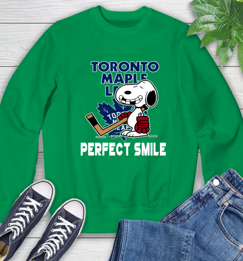 NHL Toronto Maple Leafs Snoopy Perfect Smile The Peanuts Movie Hockey T Shirt Sweatshirt 7