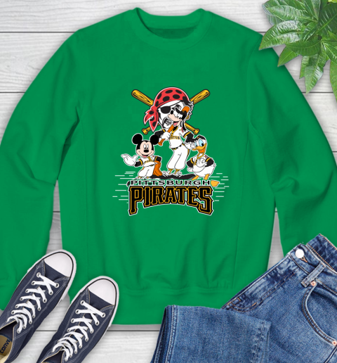 MLB Pittsburgh Pirates Mickey Mouse Donald Duck Goofy Baseball T Shirt Sweatshirt 7