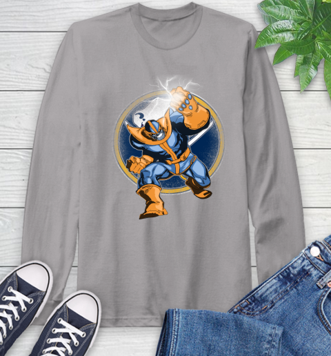 Buffalo Sabres NHL Hockey Thanos Avengers Infinity War Marvel Long Sleeve T-Shirt 6