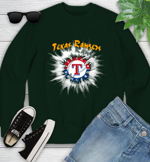 Texas Rangers MLB Baseball Adoring Fan Rip Sports Youth Sweatshirt 9