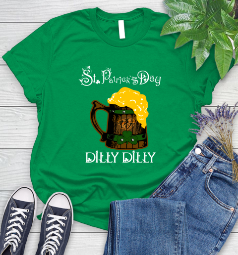 NHL Nashville Predators St Patrick's Day Dilly Dilly Beer Hockey Sports Women's T-Shirt 9