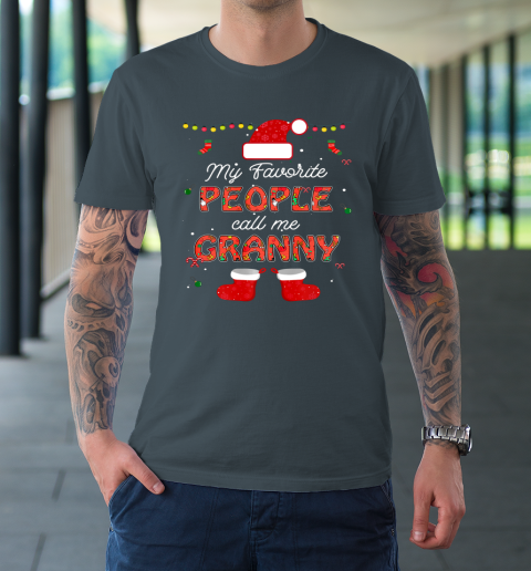 My Favorite People Call Me Granny Thanksgiving Christmas T-Shirt 4