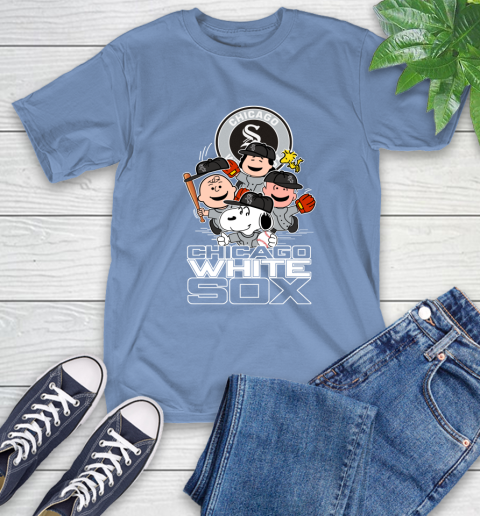 MLB Chicago White Sox Snoopy Charlie Brown Woodstock The Peanuts Movie Baseball T Shirt_000 T-Shirt 12