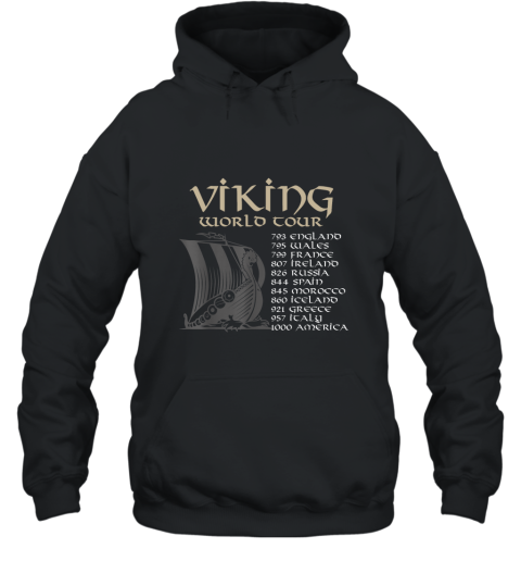 Viking World Tour Sons of Odin Valhalla T Shirt AN Hooded