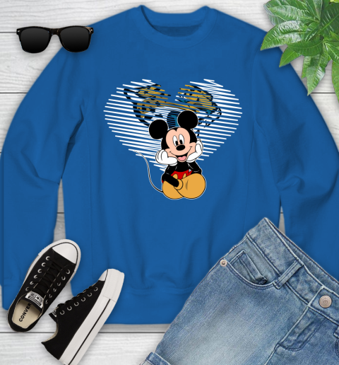NFL Jacksonville Jaguars The Heart Mickey Mouse Disney Football T Shirt_000 Youth Sweatshirt 7