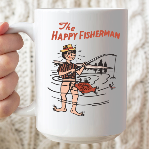 The Happy Fisherman Ceramic Mug 15oz