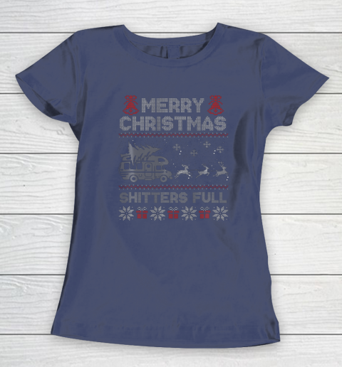 Merry Christmas Shitter Sweater Was Full Funny Xmas Pajama Women's T-Shirt 8