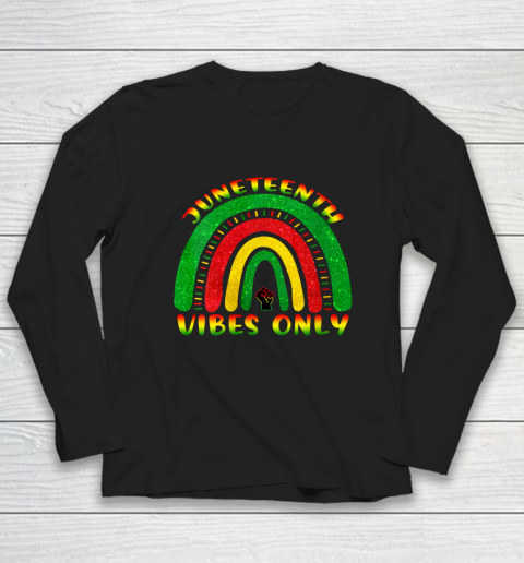 Juneteenth Vibes Only Black African American Cute Long Sleeve T-Shirt
