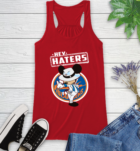 NHL Hey Haters Mickey Hockey Sports New York Islanders Racerback Tank 5