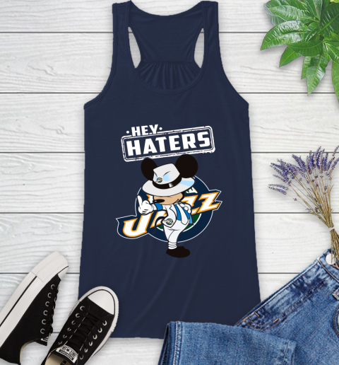 NBA Hey Haters Mickey Basketball Sports Utah Jazz Racerback Tank 9