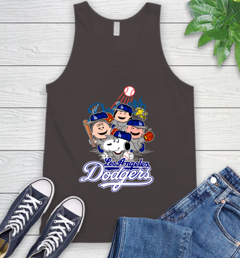 MLB Los Angeles Dodgers Snoopy Charlie Brown Woodstock The Peanuts Movie Baseball T Shirt_000 Tank Top 6