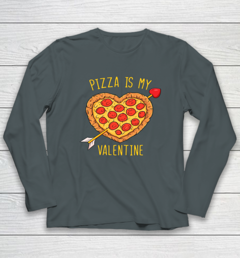 Pizza Is My Valentine Funny Valentines Day Long Sleeve T-Shirt 4