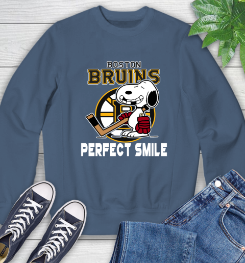 NHL Boston Bruins Snoopy Perfect Smile The Peanuts Movie Hockey T Shirt Sweatshirt 8