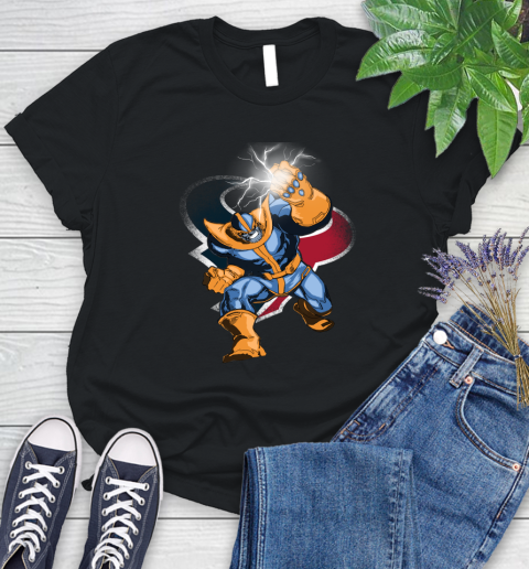 Houston Texans NFL Football Thanos Avengers Infinity War Marvel Women's T-Shirt