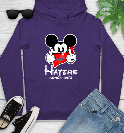 MLB Los Angeles Dodgers Haters Gonna Hate Mickey Mouse Disney Baseball T Shirt_000 Youth Hoodie 5