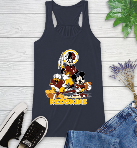 NFL Washington Redskins Mickey Mouse Donald Duck Goofy Football Shirt Racerback Tank 10