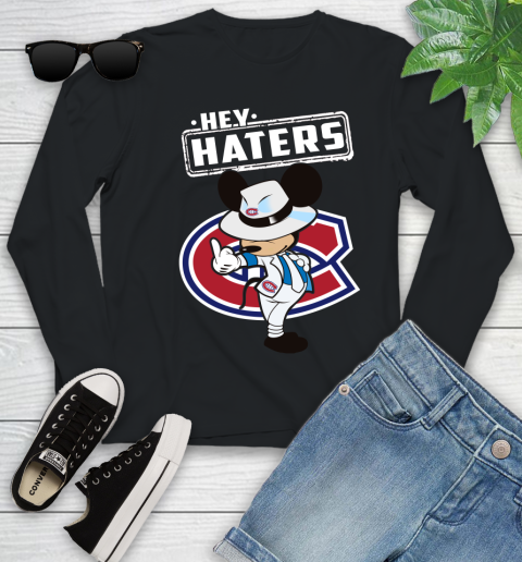 NHL Hey Haters Mickey Hockey Sports Montreal Canadiens Youth Long Sleeve