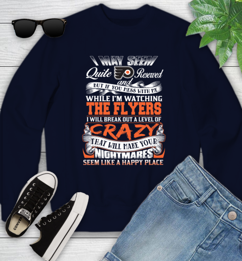 Philadelphia Flyers NHL Hockey Don't Mess With Me While I'm Watching My Team Youth Sweatshirt 2