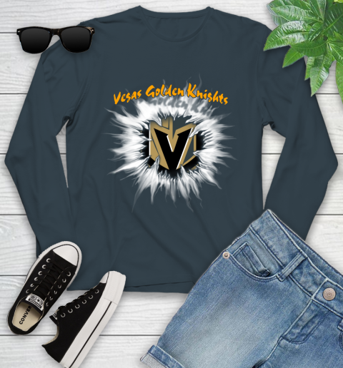 Vegas Golden Knights NHL Hockey Adoring Fan Rip Sports Youth Long Sleeve 9